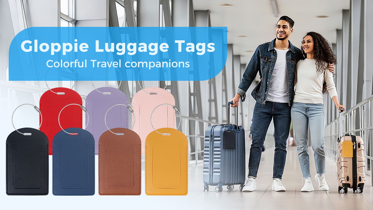 Amazon.com | Gloppie Luggage Tags 4 Pack TSA Approved Luggage Tag